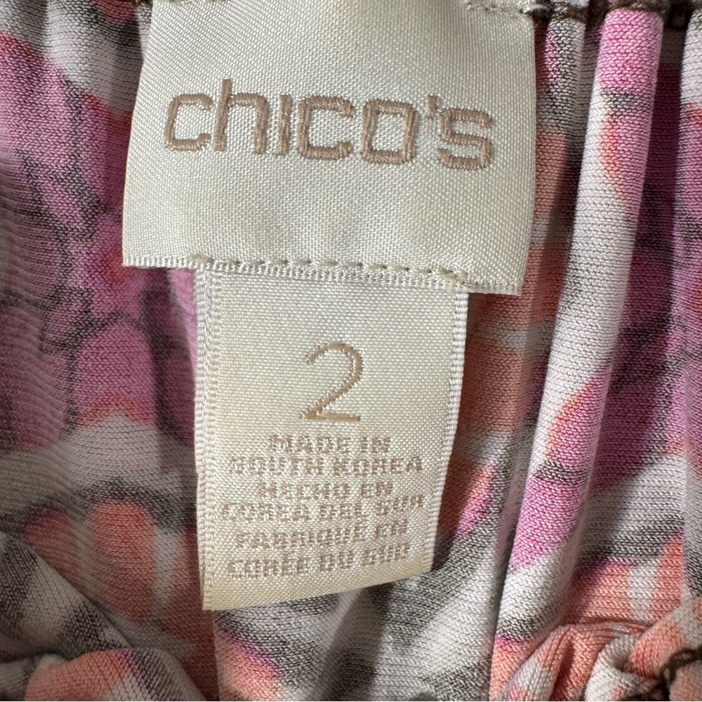 Chico’s Off the Shoulder Geometric Print Top - Picture 6 of 8